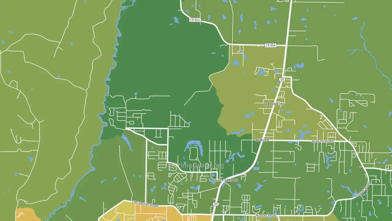 Garden City, FL Map of Vandalism Rates