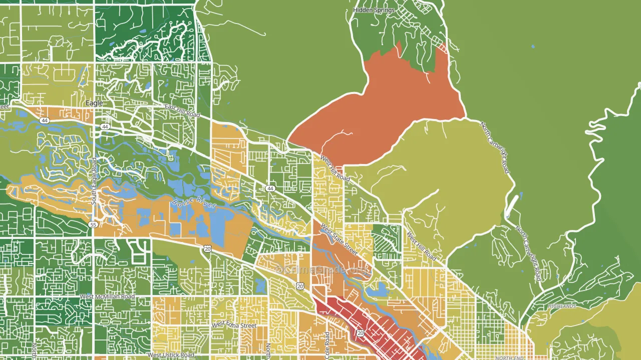Garden City, ID Map of Vandalism Rates