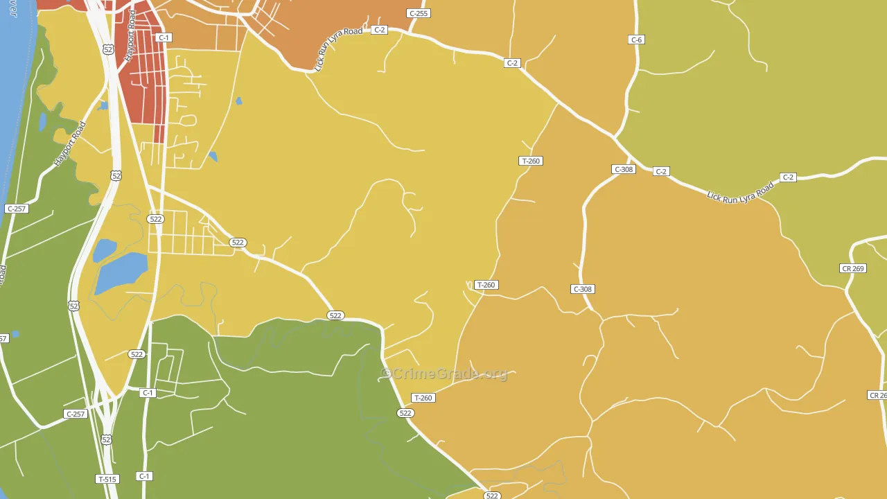 Garden City, OH Map of Vandalism Rates