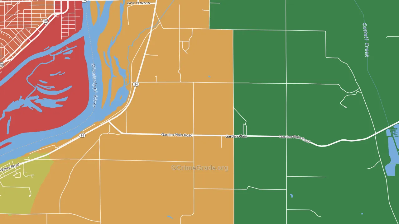 Garden Plain, IL Map of Vandalism Rates