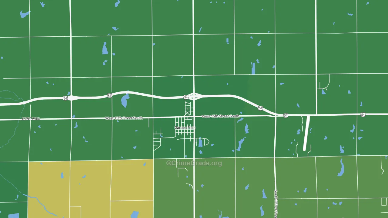 Garden Plain, KS Map of Vandalism Rates