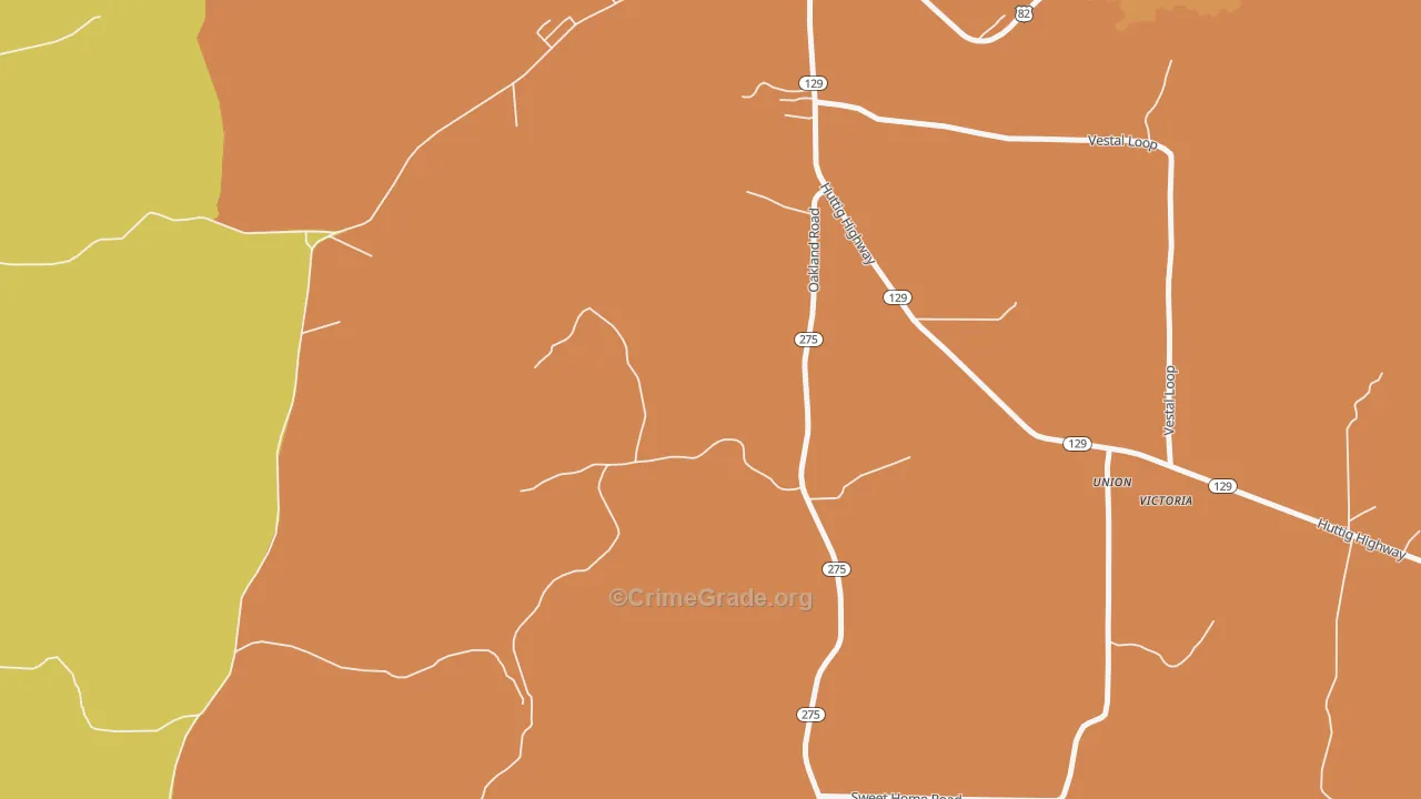 Gardner, AR Map of Vandalism Rates