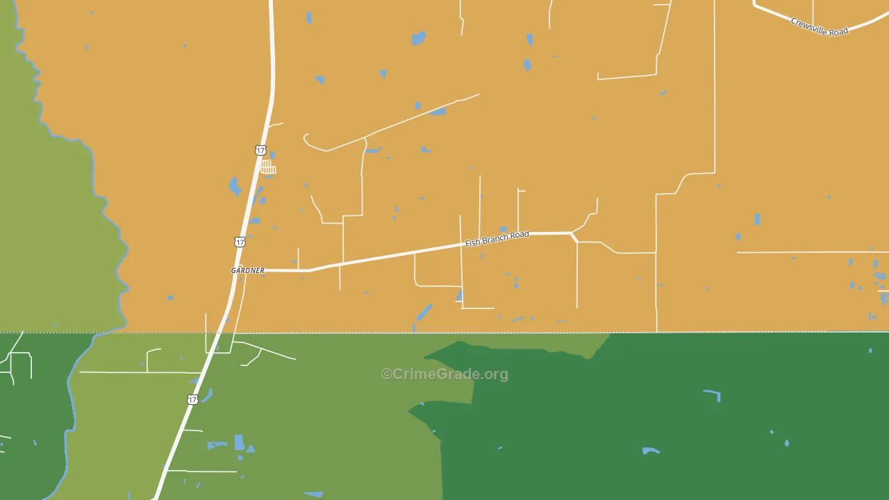 Gardner, FL Map of Vandalism Rates