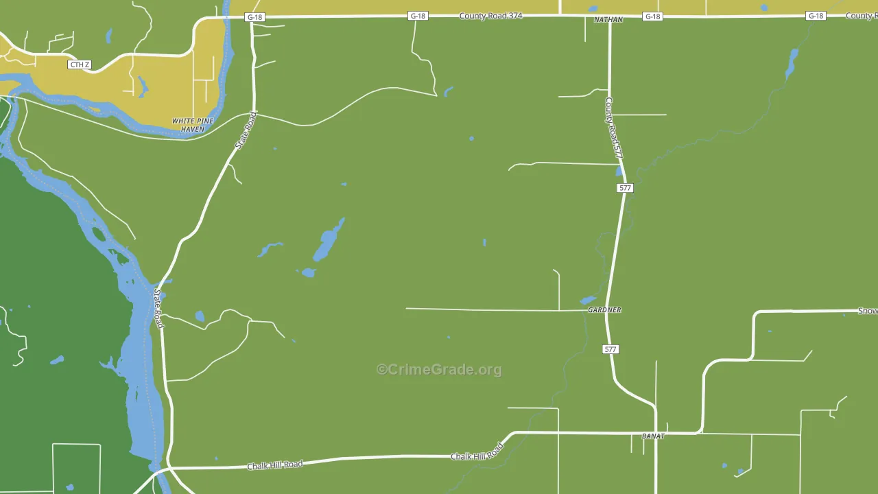 Gardner, MI Map of Vandalism Rates