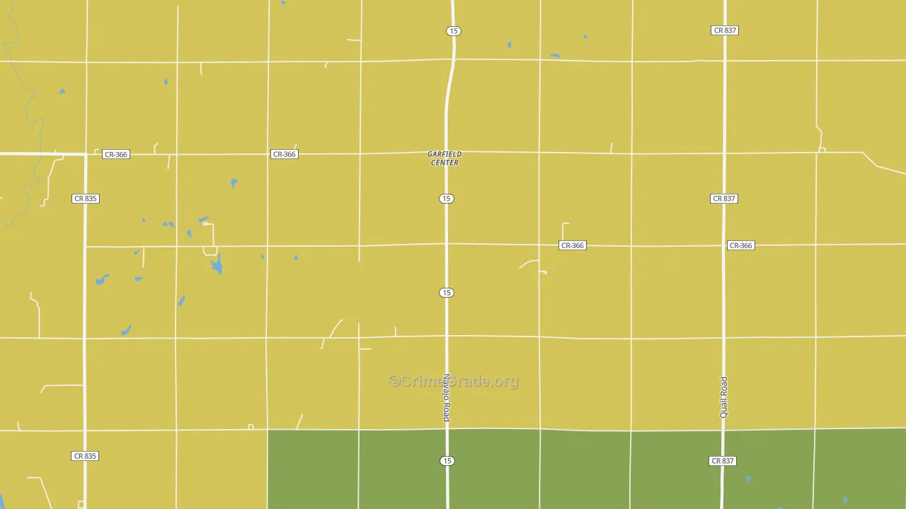 Garfield Center, KS Map of Vandalism Rates