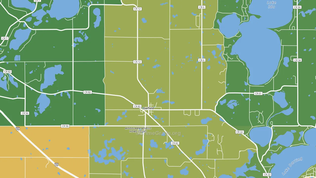 Garfield, MN Map of Vandalism Rates