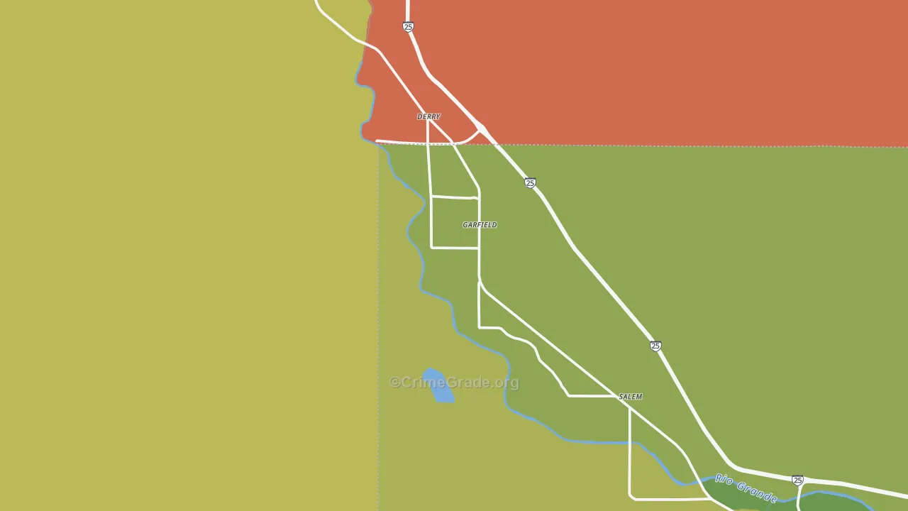 Garfield, NM Map of Vandalism Rates