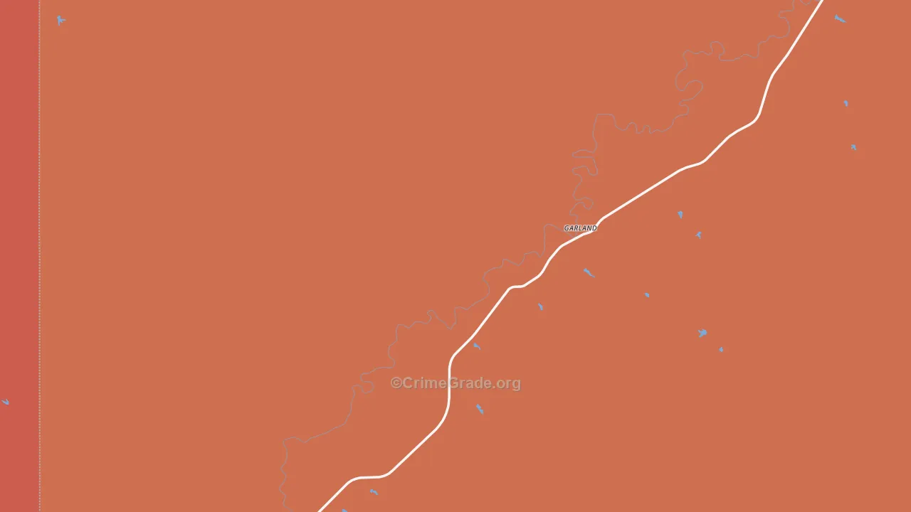 Garland, MT Map of Vandalism Rates