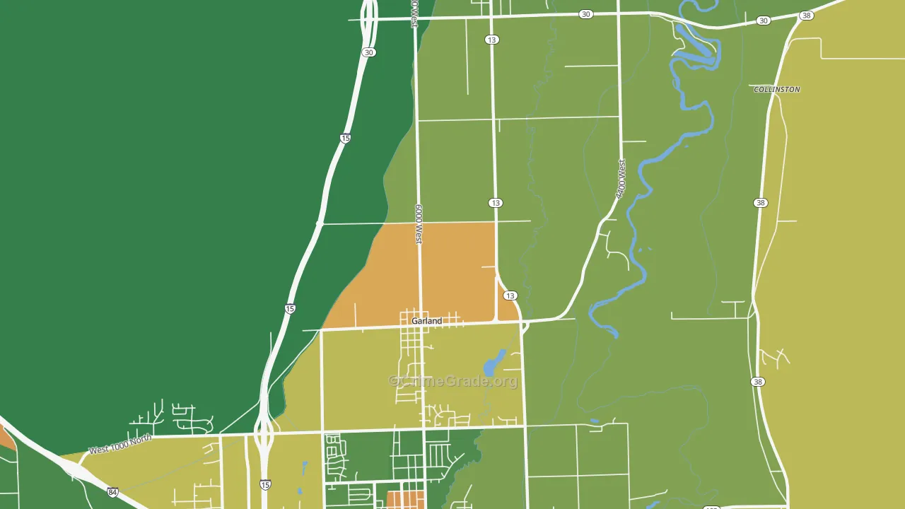 Garland, UT Map of Vandalism Rates