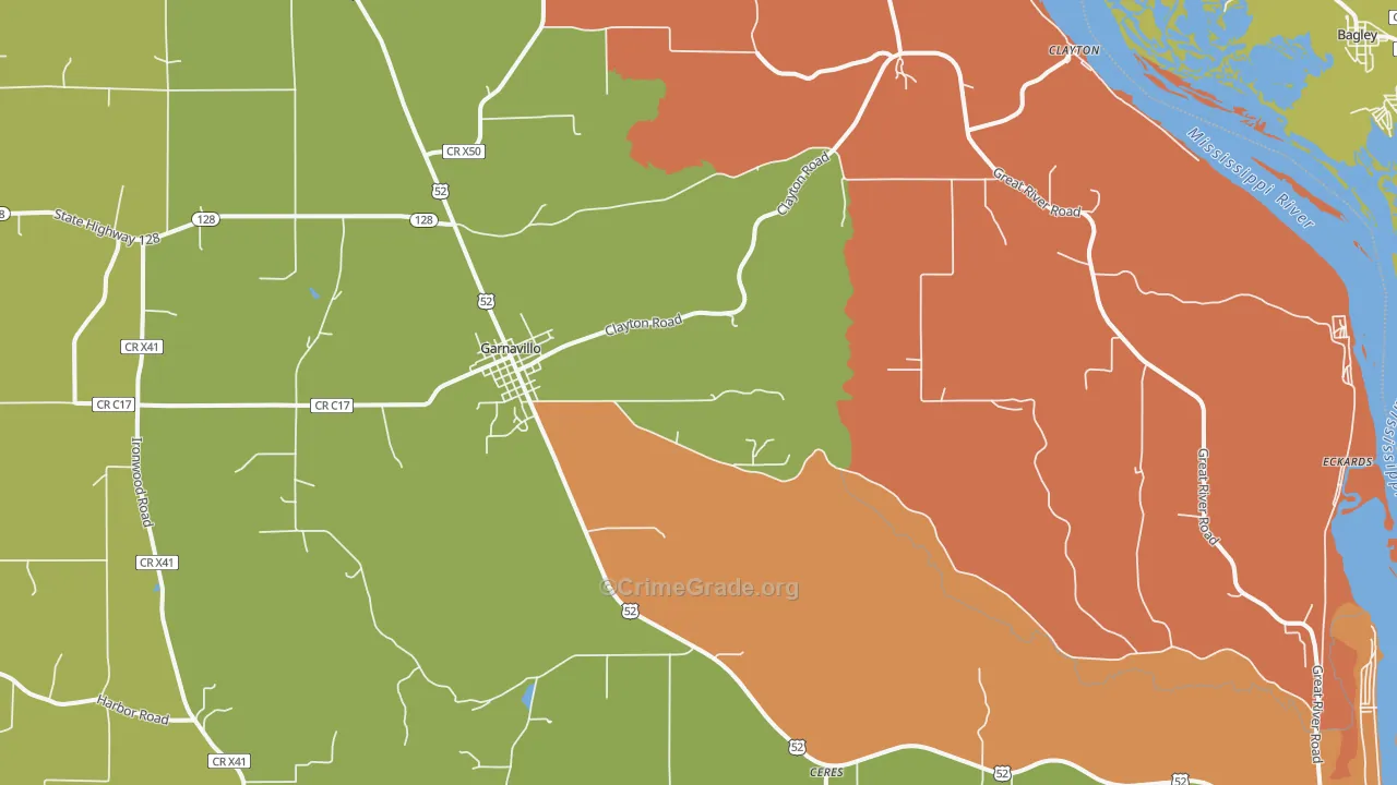 Garnavillo, IA Map of Vandalism Rates