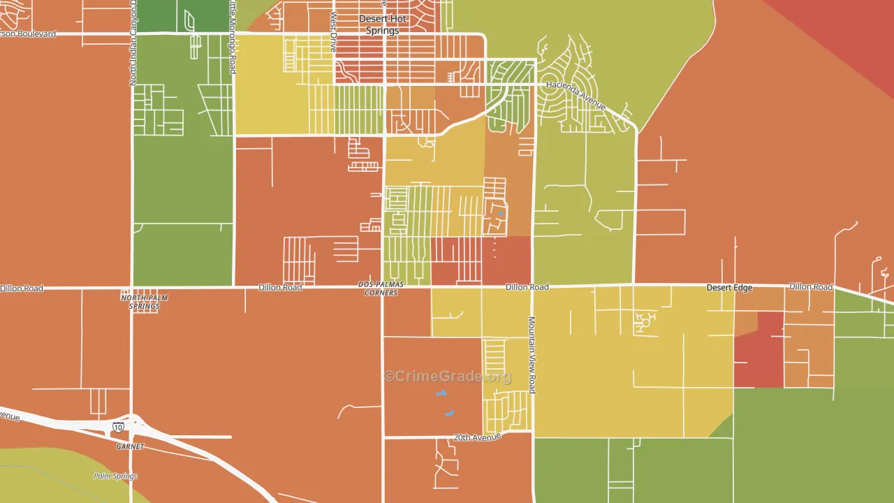 Garnet, CA Map of Vandalism Rates