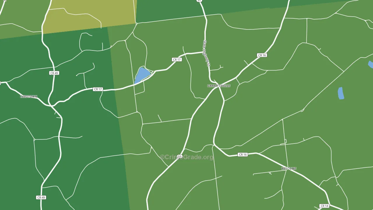 Garrattsville, NY Map of Vandalism Rates