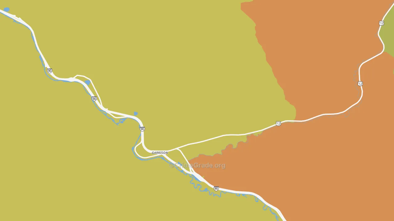 Garrison, MT Map of Vandalism Rates