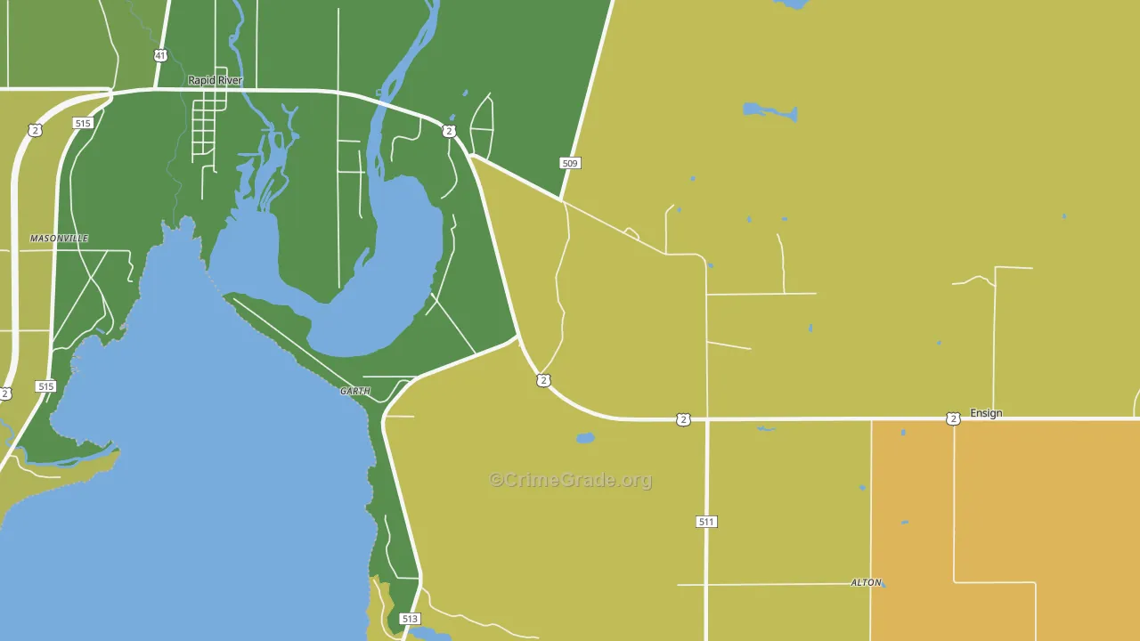 Garth, MI Map of Vandalism Rates