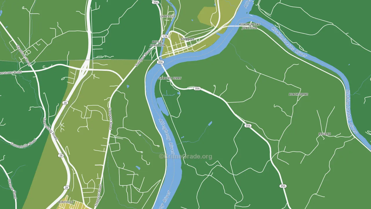Garvers Ferry, PA Map of Vandalism Rates
