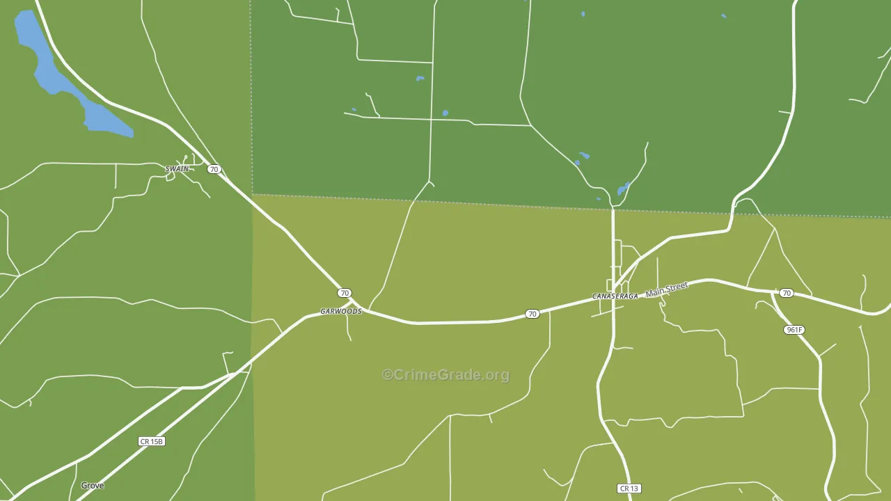 Garwoods, NY Map of Vandalism Rates
