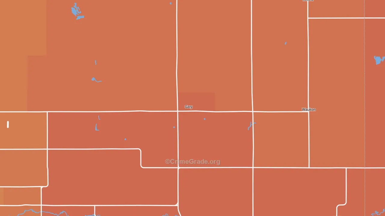 Gary, MN Map of Vandalism Rates