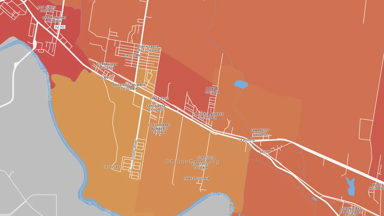 Garza-Salinas II, TX Map of Vandalism Rates