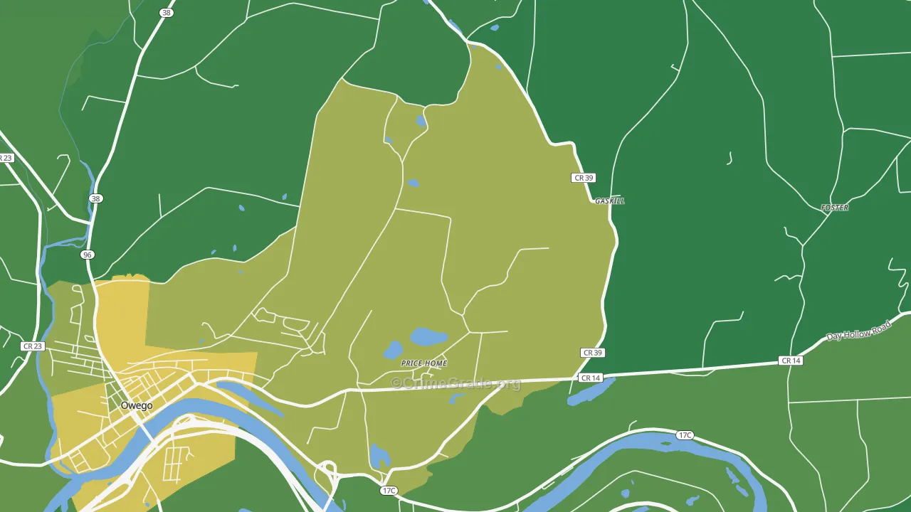 Gaskill, NY Map of Vandalism Rates