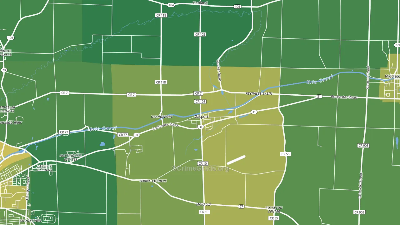 Gasport, NY Map of Vandalism Rates