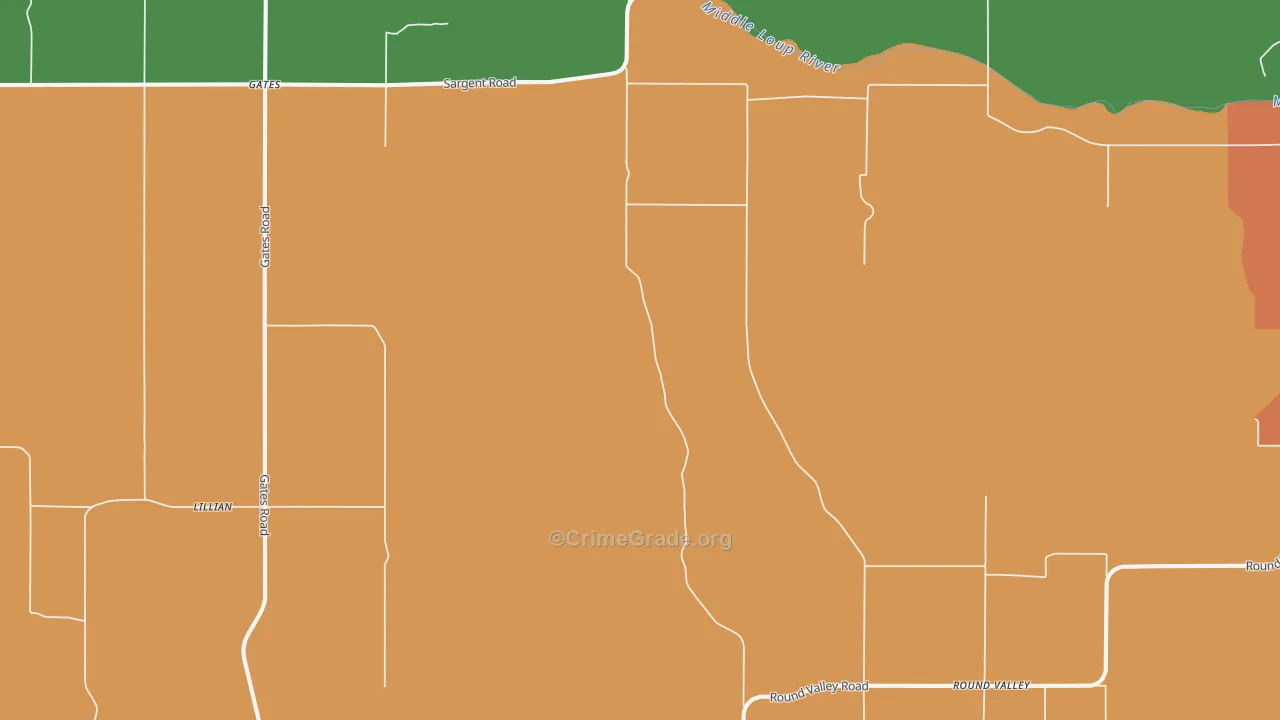 Gates, NE Map of Vandalism Rates