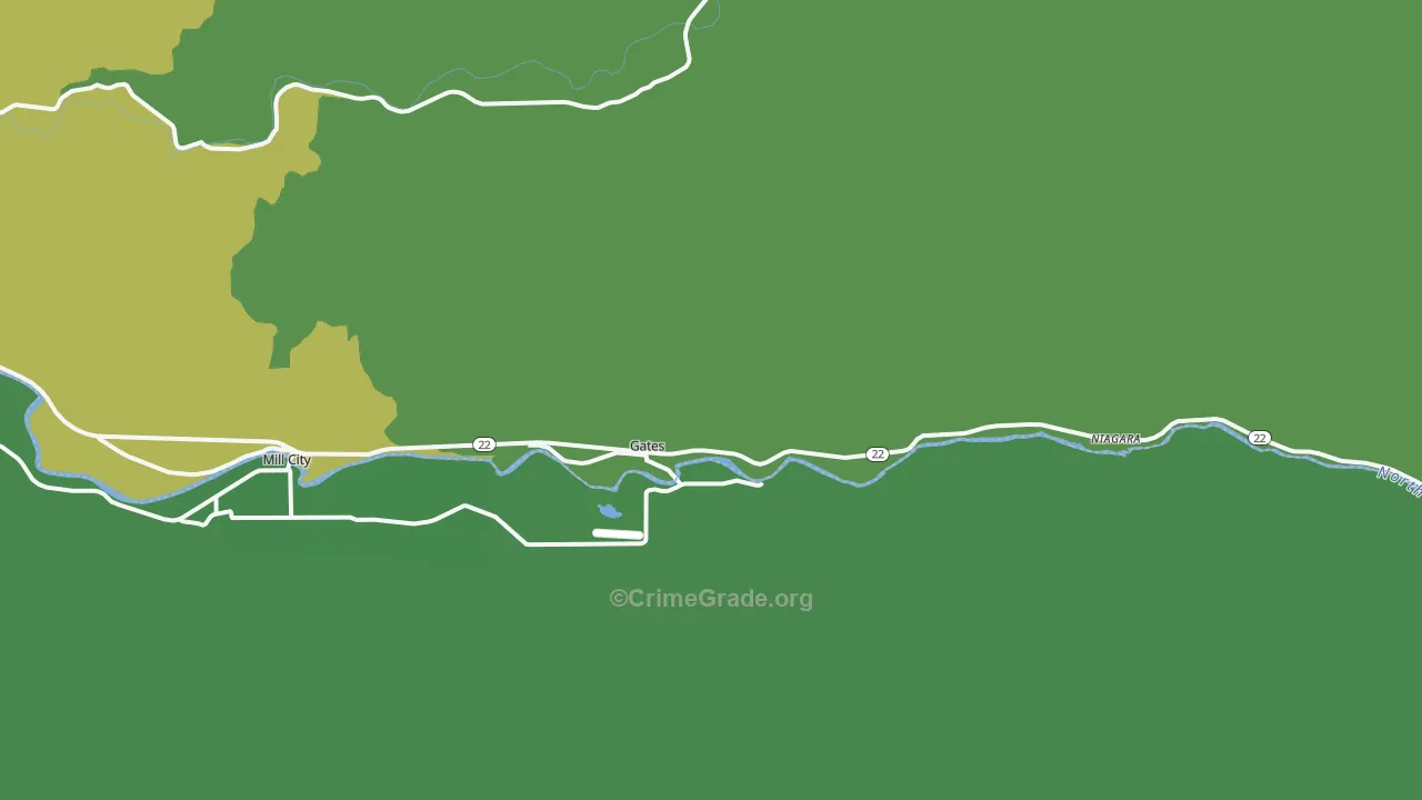 Gates, OR Map of Vandalism Rates