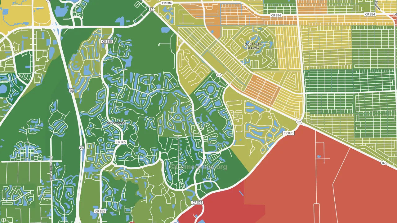 Gateway, FL Map of Vandalism Rates