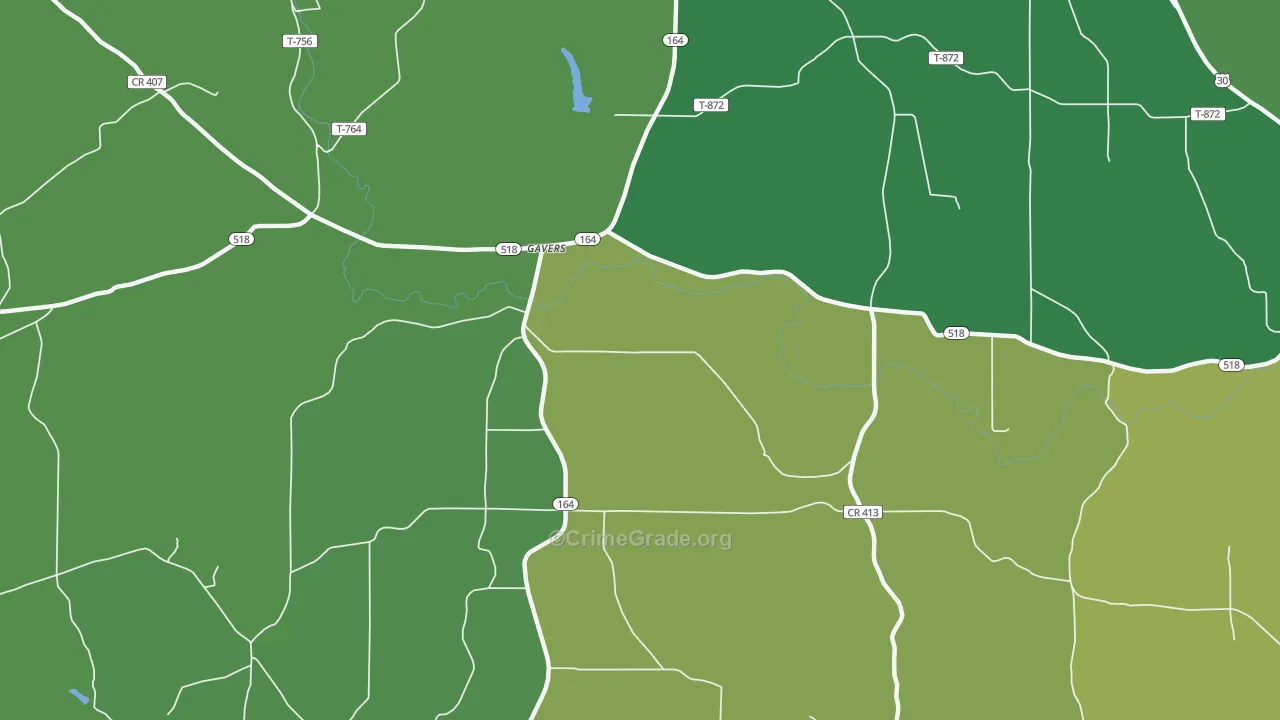 Gavers, OH Map of Vandalism Rates