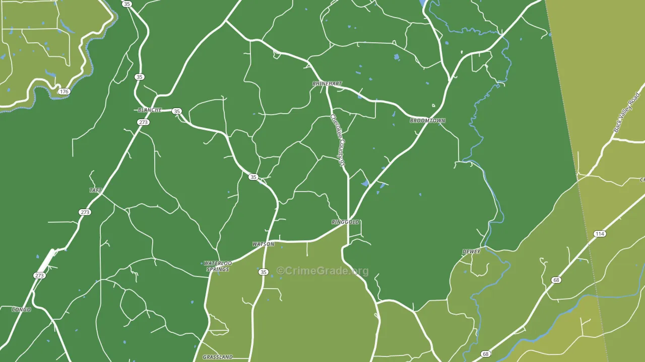 Gaylesville, AL Map of Vandalism Rates