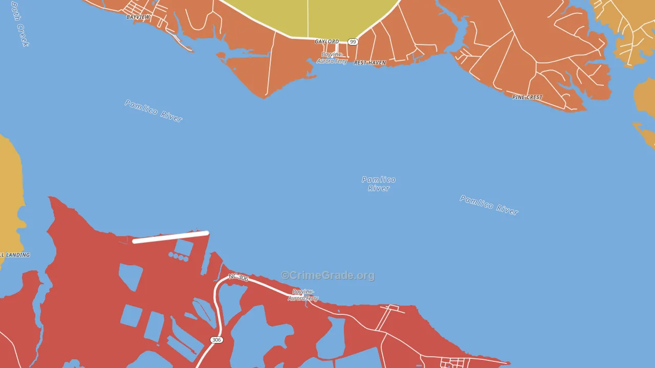 Gaylord, NC Map of Vandalism Rates