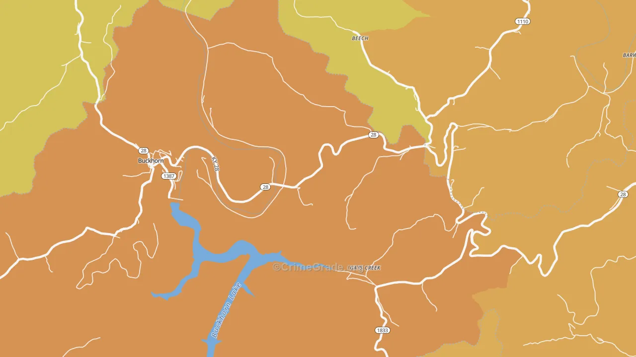 Gays Creek, KY Map of Vandalism Rates