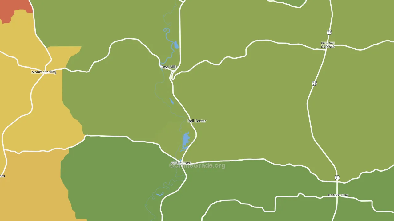Gays Mills, WI Map of Vandalism Rates