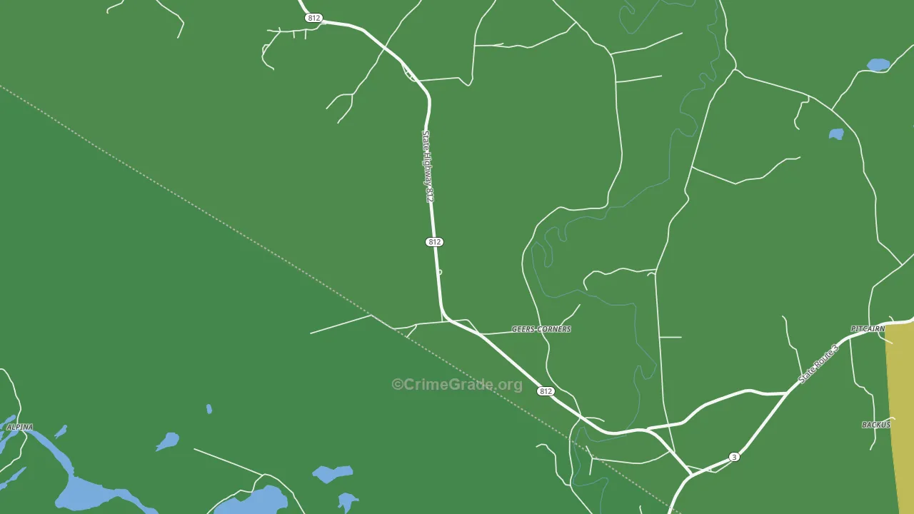 Geers Corners, NY Map of Vandalism Rates