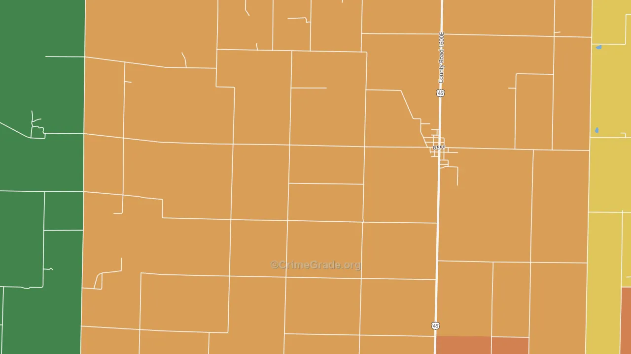 Geff, IL Map of Vandalism Rates