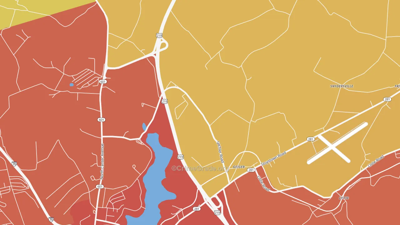 Geiger, PA Map of Vandalism Rates