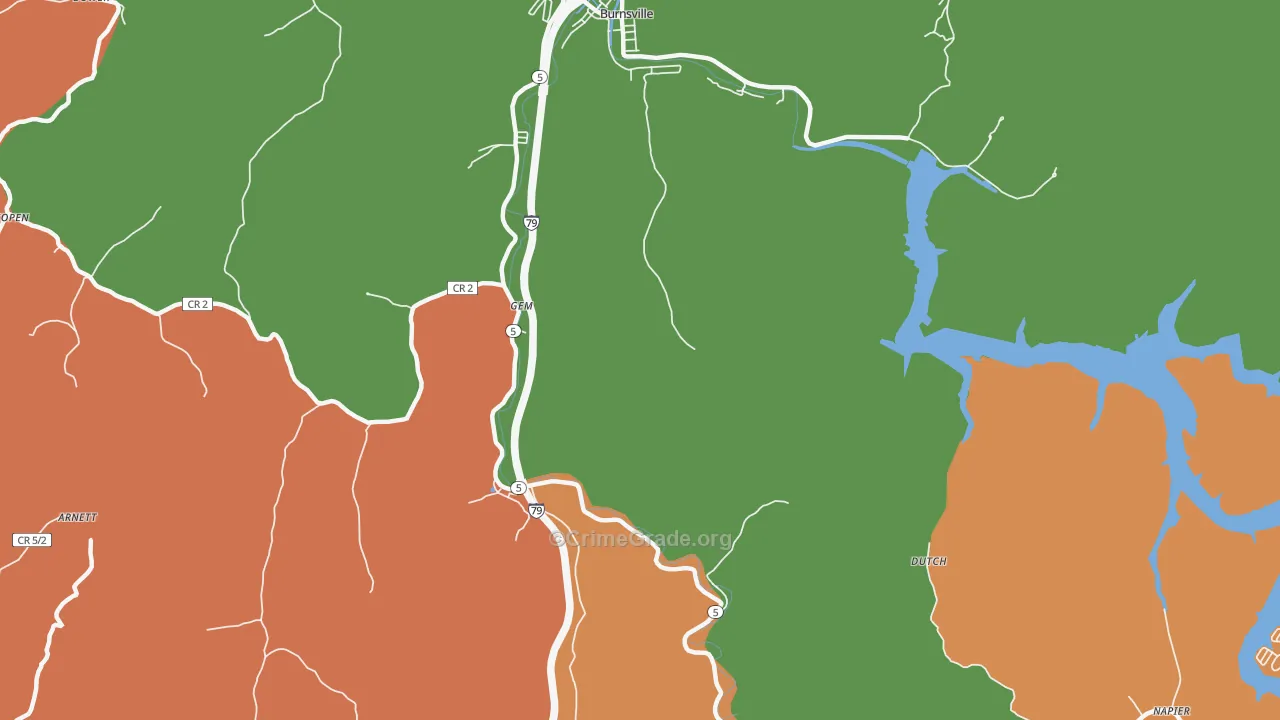 Gem, WV Map of Vandalism Rates