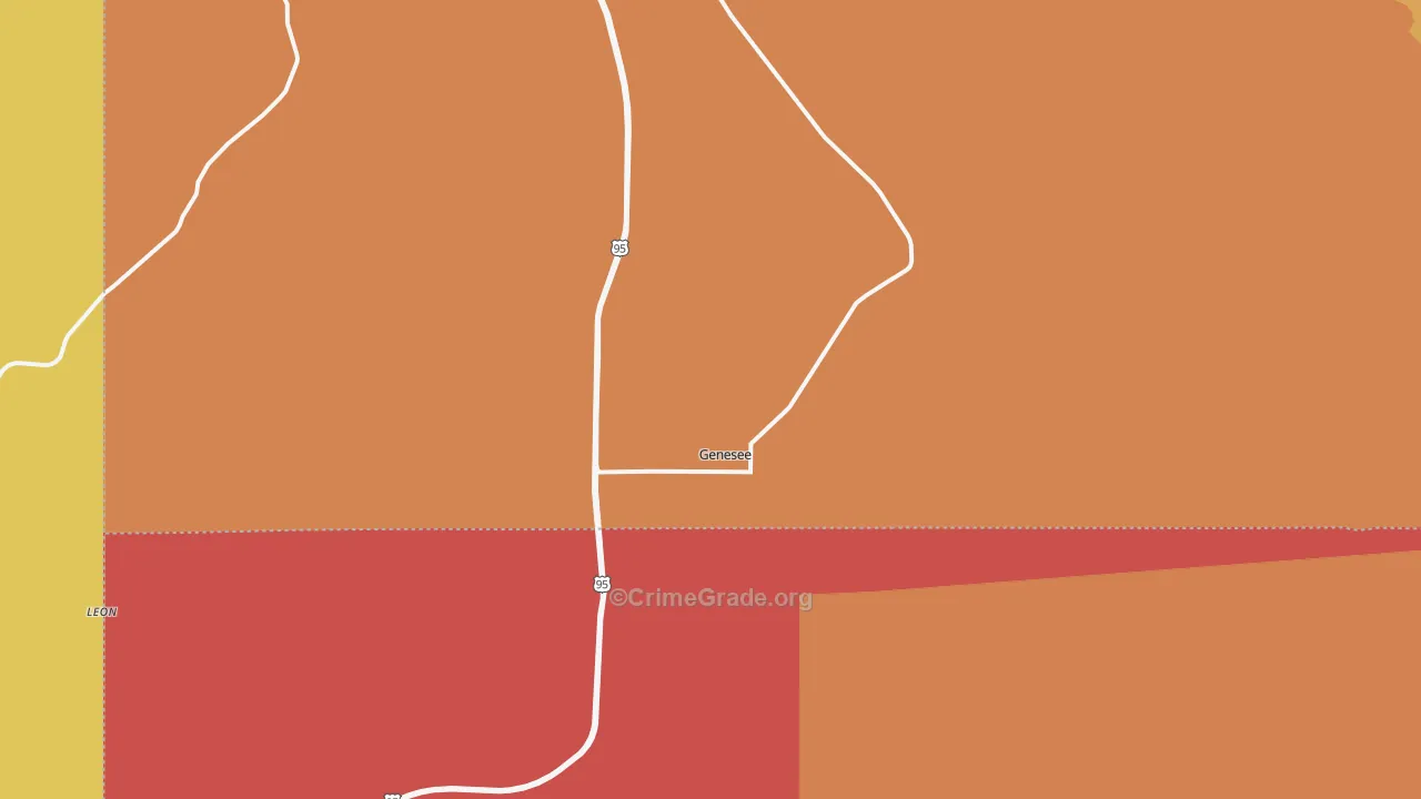 Genesee, ID Map of Vandalism Rates