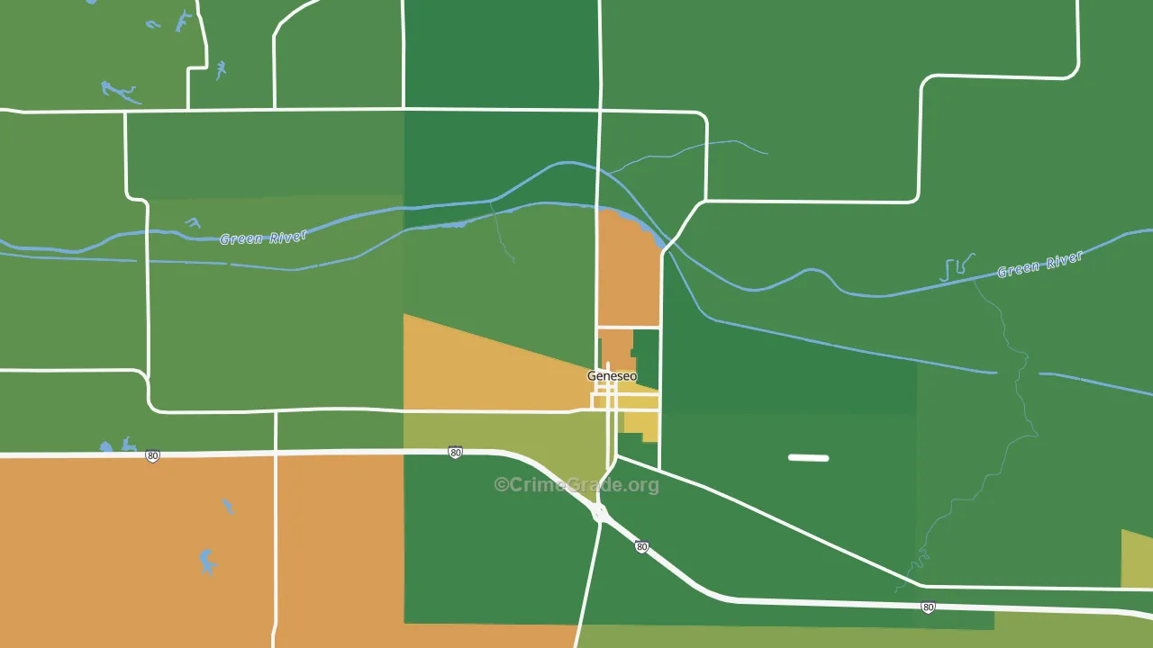 Geneseo, IL Map of Vandalism Rates