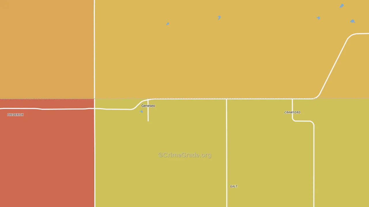 Geneseo, KS Map of Vandalism Rates