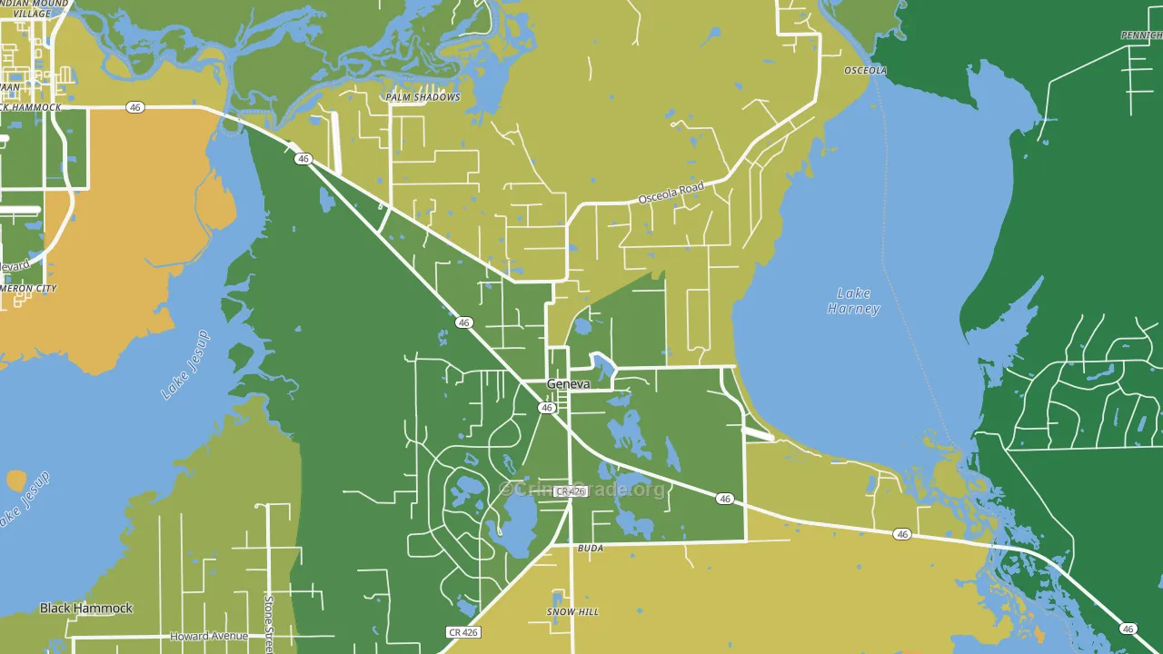 Geneva, FL Map of Vandalism Rates