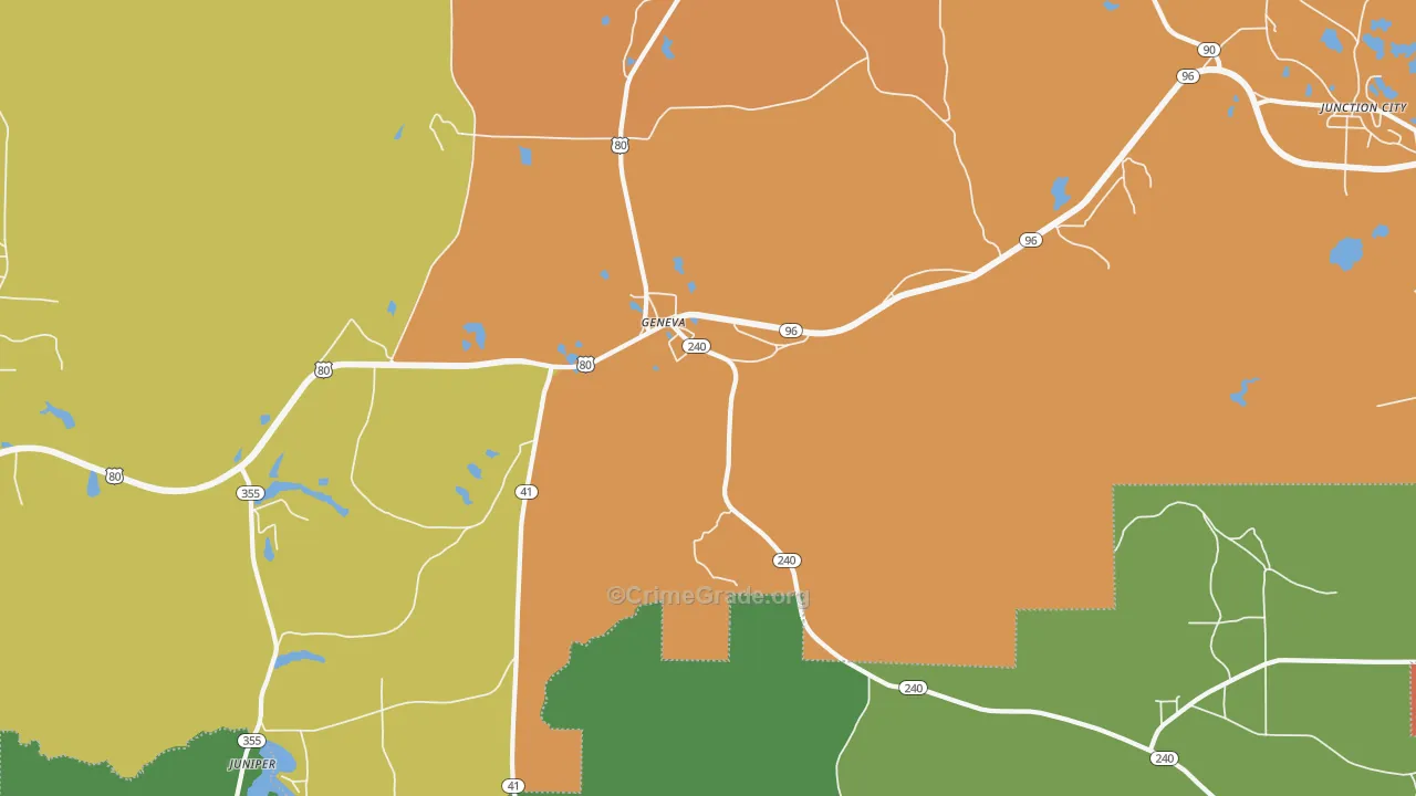 Geneva, GA Map of Vandalism Rates