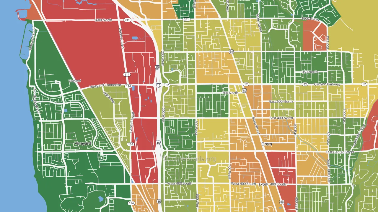 Geneva, Orem, UT Map of Vandalism Rates