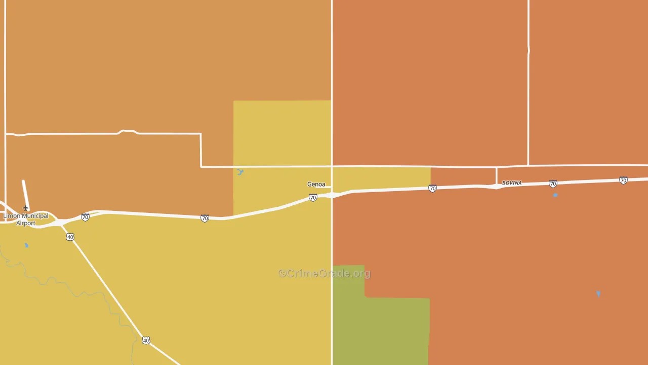 Genoa, CO Map of Vandalism Rates