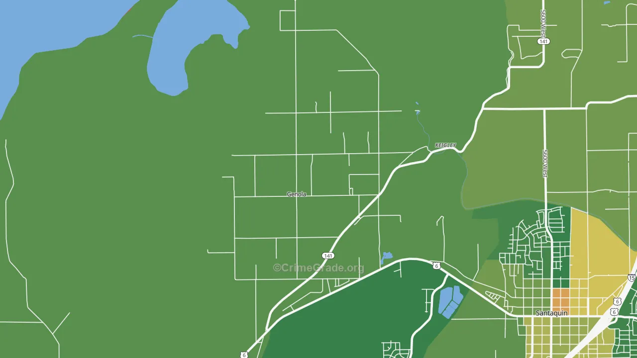 Genola, UT Map of Vandalism Rates