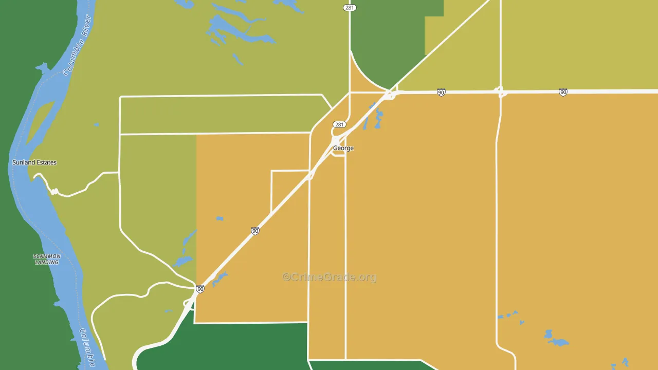 George, WA Map of Vandalism Rates