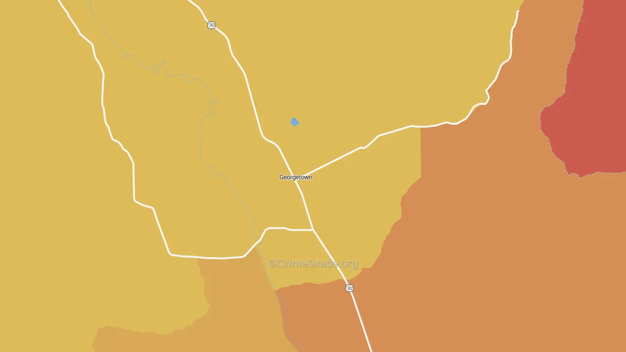 Georgetown, ID Map of Vandalism Rates