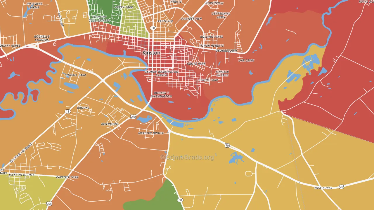 Georgetown, NC Map of Vandalism Rates