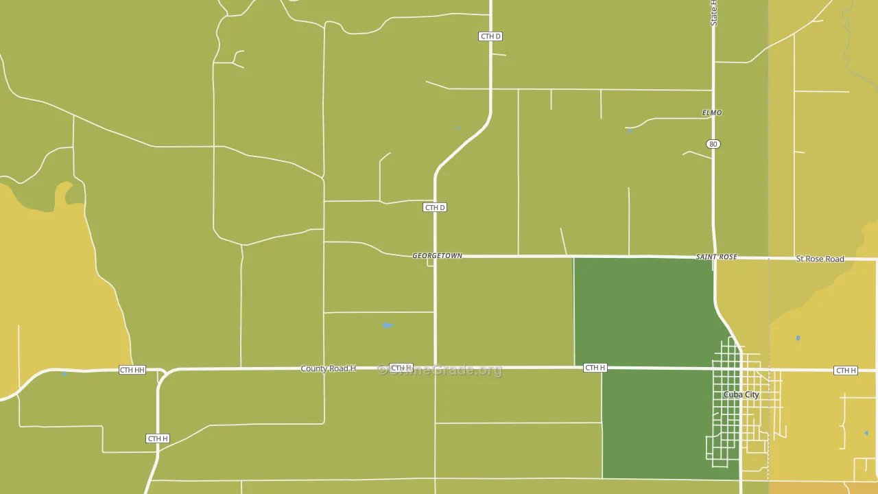 Georgetown, WI Map of Vandalism Rates