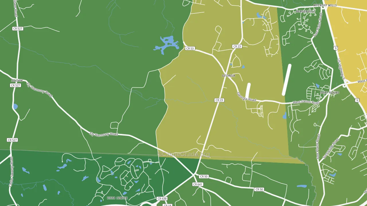 Georgia, NJ Map of Vandalism Rates