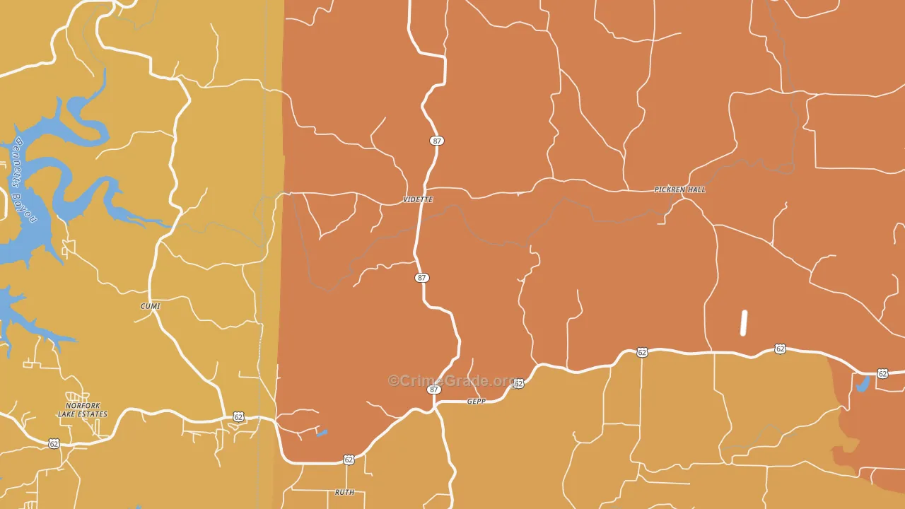 Gepp, AR Map of Vandalism Rates